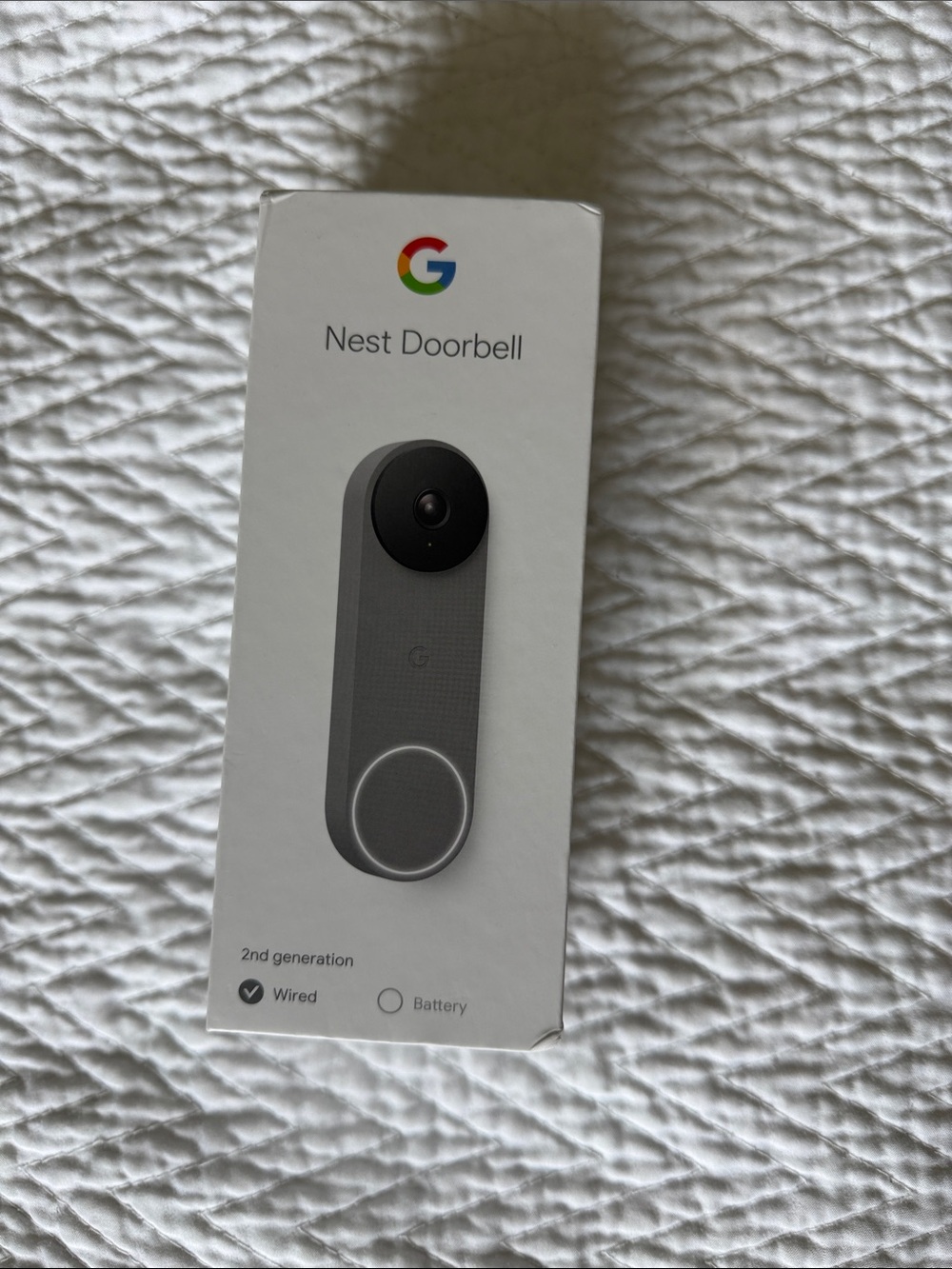 google Nest Doorbell in Light Gray and Black